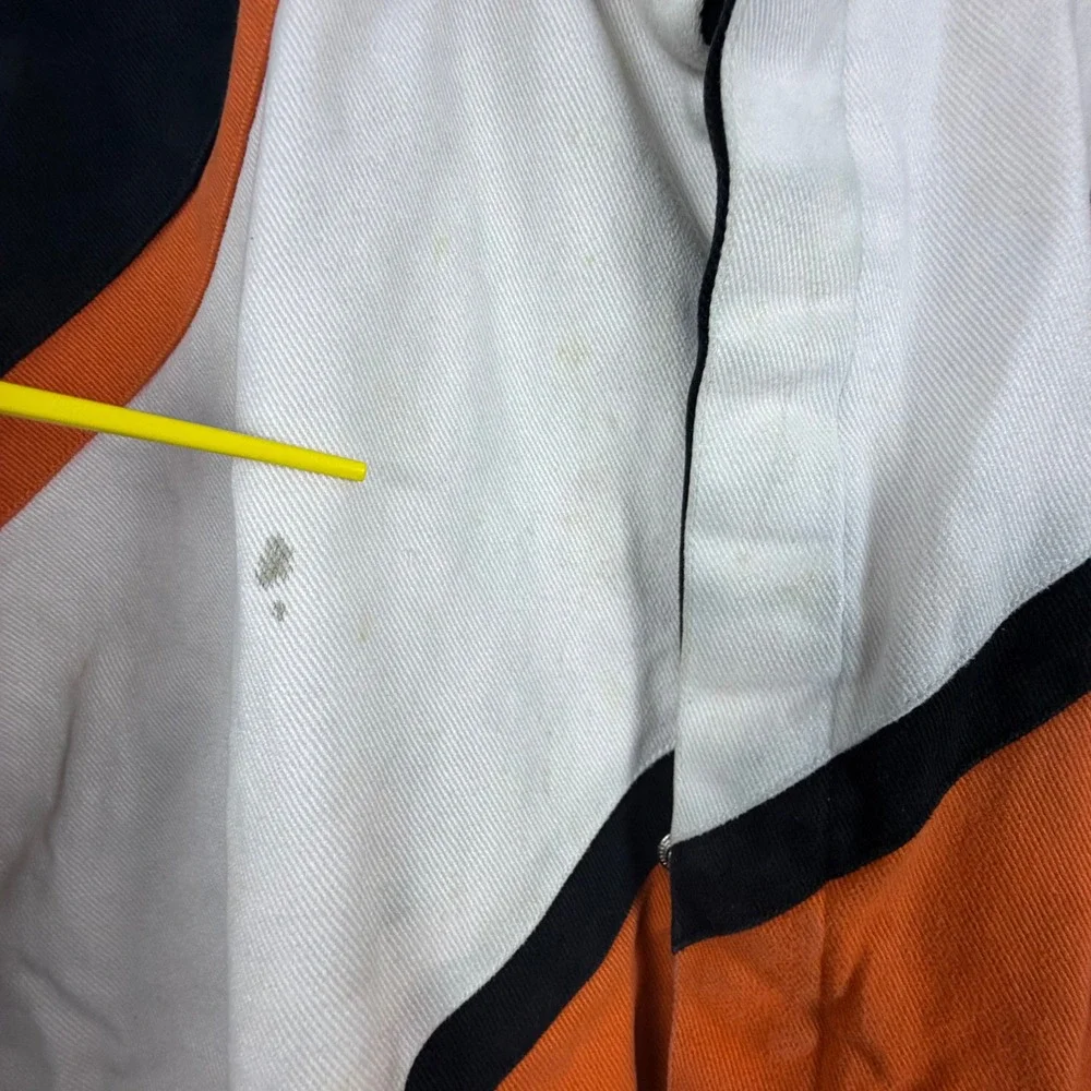 Harley-Davidson Bomber Jacket Mens XL Orange‎ Screamin Eagle Racing Motorcycle